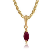 Classic Ruby Stud Earrings & Pendant Set Image 3