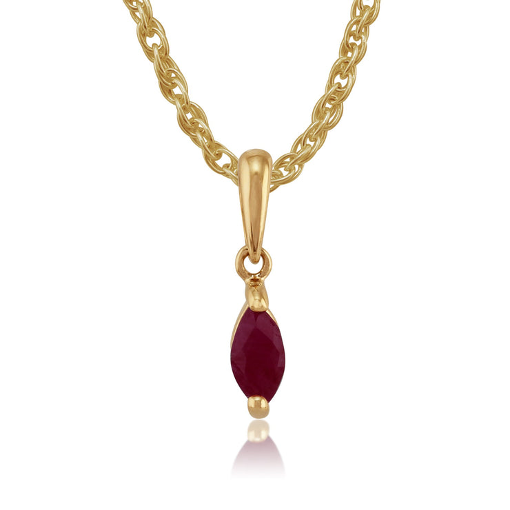 Classic Ruby Stud Earrings & Pendant Set Image 3