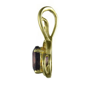Art Nouveau Rhodolite & Diamond Stud Earrings & Pendant Set Image 7