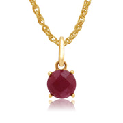 Classic Ruby Checkerboard Fish Hook Drop Earrings & Pendant Set Image 4