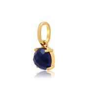 Classic Sapphire Checkerboard Pendant on Chain Image 2