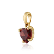 Classic Garnet Heart Pendant on Chain Image 2