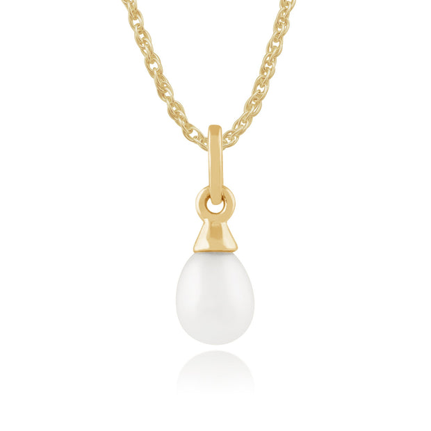 Classic Freshwater Pearl Pendant on Chain Image 1