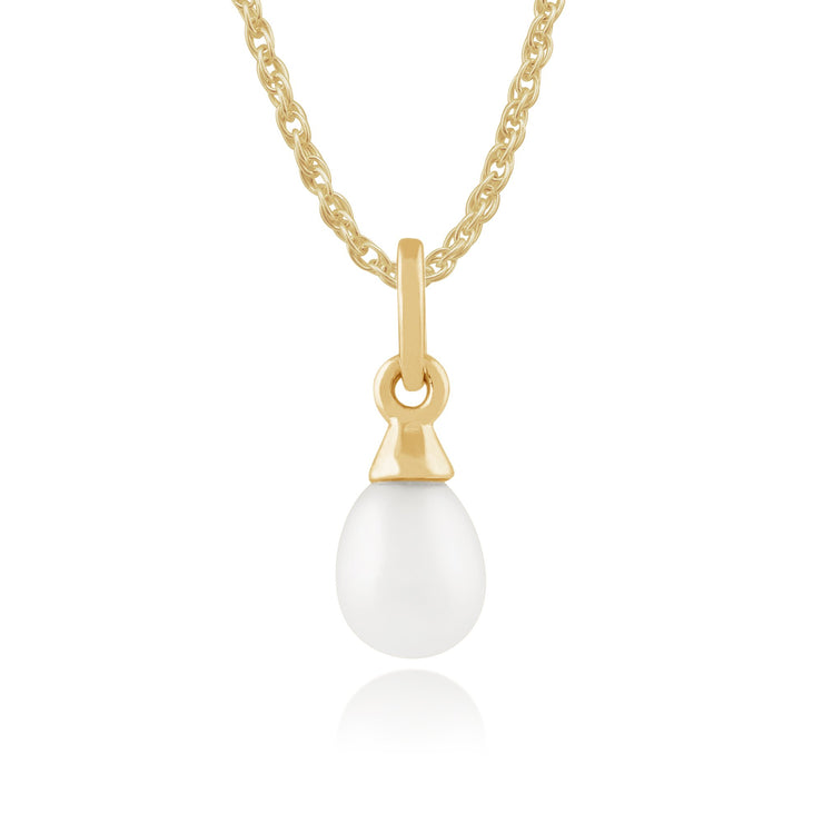 Classic Freshwater Pearl Pendant on Chain Image 1