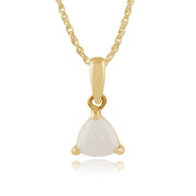 Classic Triangle Opal Drop Earrings & Pendant Set Image 4