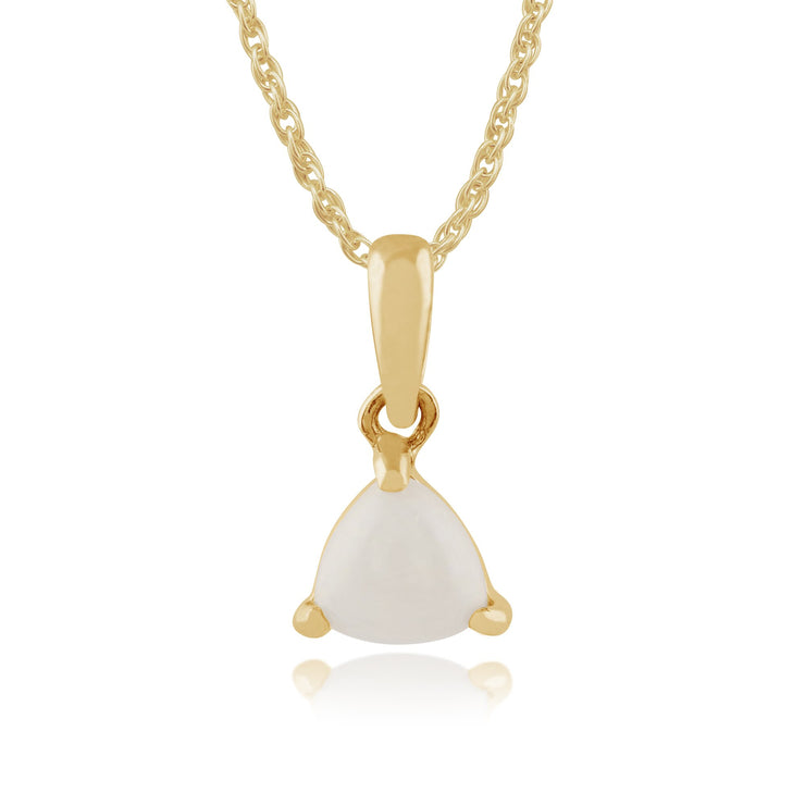 Classic Triangle Opal Drop Earrings & Pendant Set Image 4