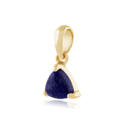 Classic Triangle Lapis Lazuli Stud Earrings & Pendant Set Image 5