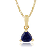 Classic Triangle Lapis Lazuli Stud Earrings & Pendant Set Image 4