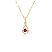 Classic Ruby Pendant on Chain Image 1