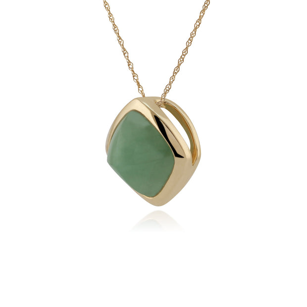 Classic Jade Bezel Pendant Image 2