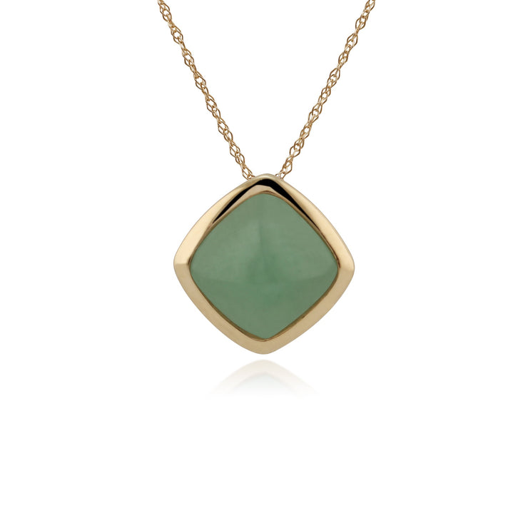 Classic Jade Bezel Pendant Image 1