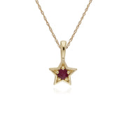 Classic Ruby Star Pendant Image 1