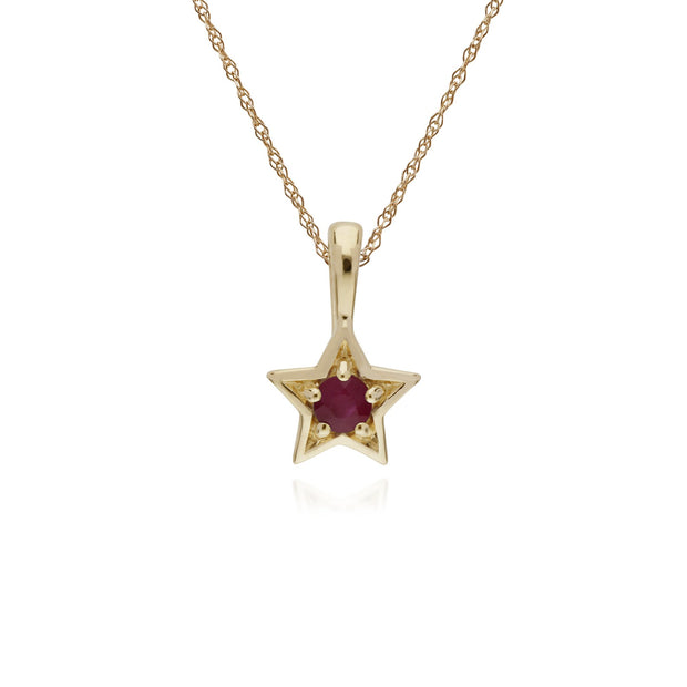 Classic Ruby Star Pendant Image 1