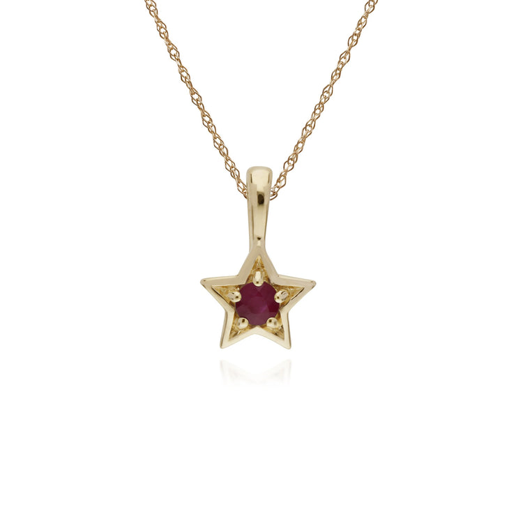 Classic Ruby Star Pendant Image 1