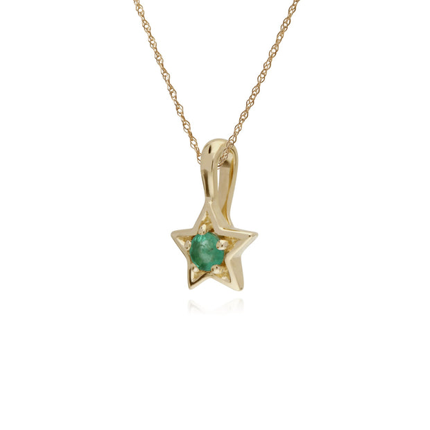 Classic Emerald Star Pendant Image 2
