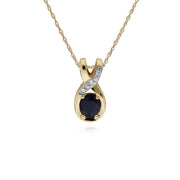 Classic Sapphire & Diamond Pendant Image 1