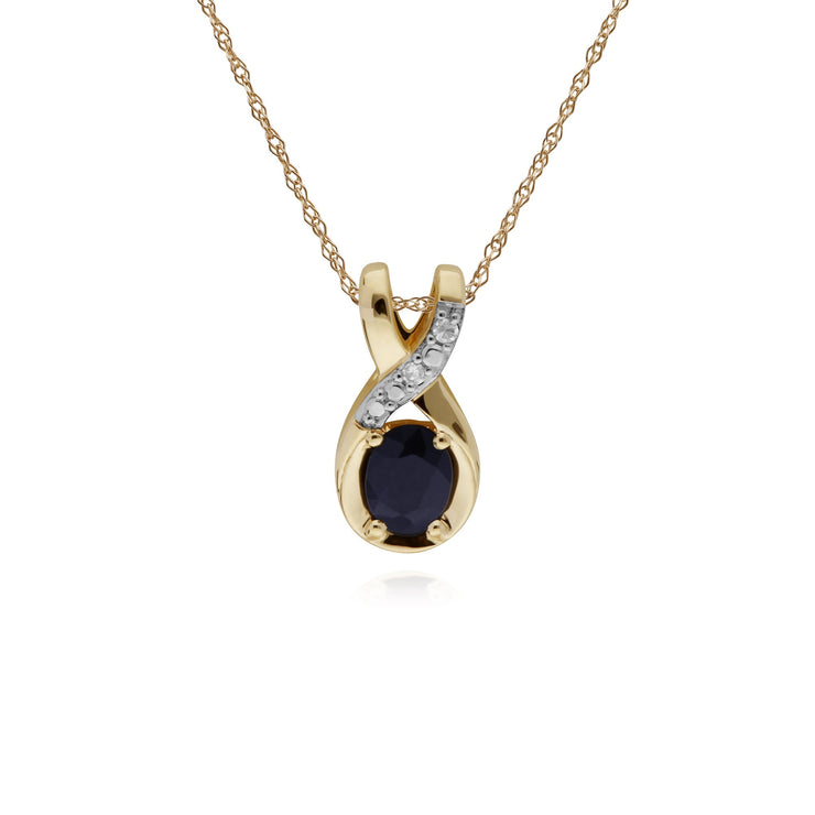 Classic Sapphire & Diamond Pendant Image 1