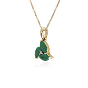 Floral Emerald & Diamond Pendant Image 2