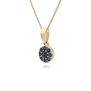 Classic Sapphire Cluster Pendant Necklace Image 2