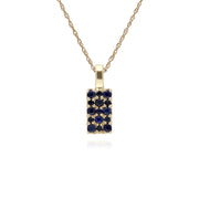 Classic Sapphire Cluster Panel Ring & Pendant Set Image 2