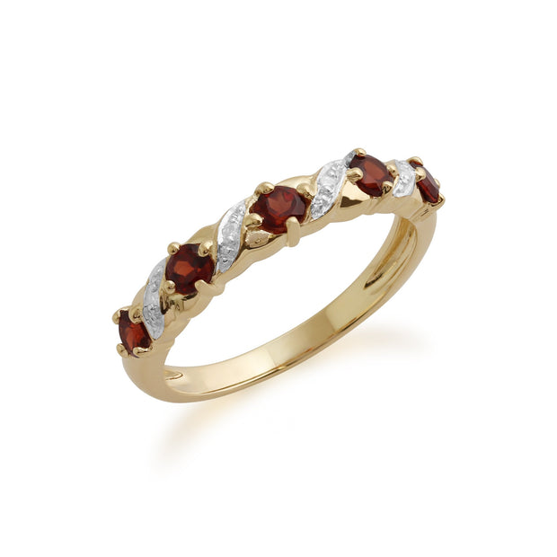 Garnet and Diamond Ring Image 2