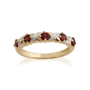 Garnet and Diamond Ring Image 1