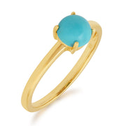 Yellow Gold Turquoise Ring Image 2