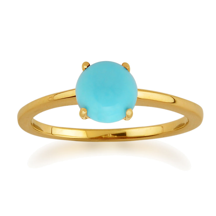 Yellow Gold Turquoise Ring Image 1