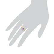 Gemondo 9ct Yellow Gold 1.66ct Pear Purple Amethyst Luminosity Ring Image 3