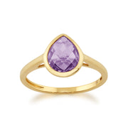 Gemondo 9ct Yellow Gold 1.66ct Pear Purple Amethyst Luminosity Ring Image 1