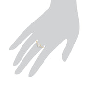 Gemondo 9ct Yellow Gold 0.29ct Opal & Diamond Ring Image 3