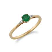 Emerald and Diamond Ring Image 2