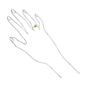 Gemondo 9ct Yellow Gold 0.86ct Peridot & Diamond Ring Image 3