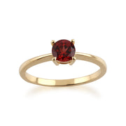 Gemondo 9ct Yellow Gold Mozambique Garnet Round Cut Single Stone Ring Image 1