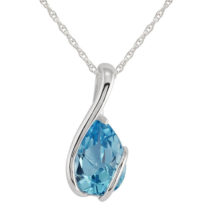 Classic Blue Topaz Pendant Image 1