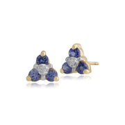 Floral Tanzanite & Diamond Stud Earrings Image 1