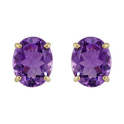 Classic Amethyst Stud Earrings Image 1