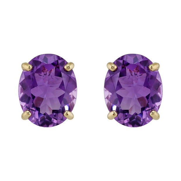 Classic Amethyst Stud Earrings Image 1