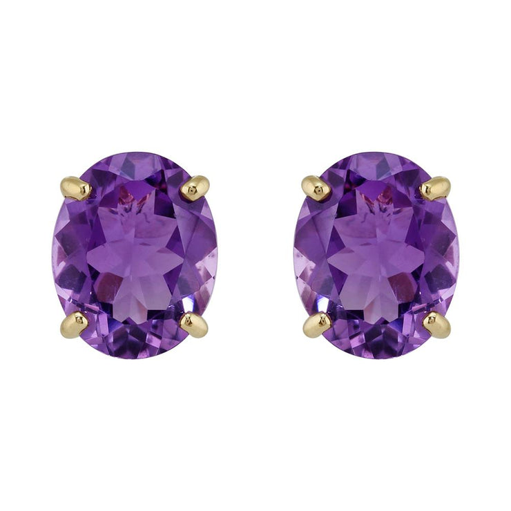 Classic Amethyst Stud Earrings Image 1