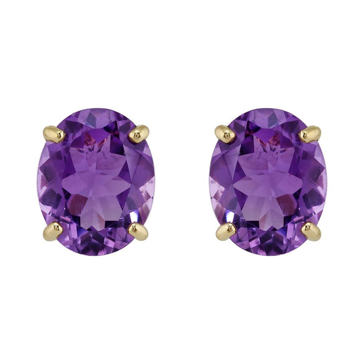 Classic Amethyst Stud Earrings Image 1