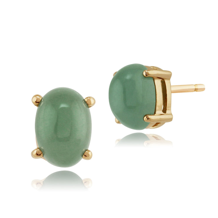 Classic Jade Stud Earrings & Pendant Set Image 2