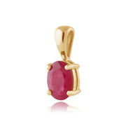 Classic Ruby Pendant on Chain Image 2
