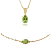 Classic Peridot Pendant & Bracelet Set Image 1