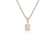 Classic Oval Fire Opal Pendant Image 1