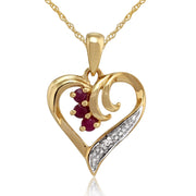 Classic Ruby & Diamond Pendant Image 1