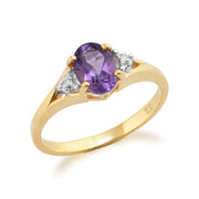 Amethyst and Diamond Ring Image 2