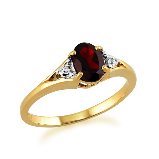 Garnet and Diamond Ring Image 2