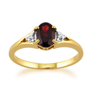 Garnet and Diamond Ring Image 1