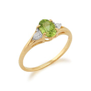 Peridot and Diamond Ring Image 2