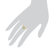 Peridot and Diamond Ring Image 3